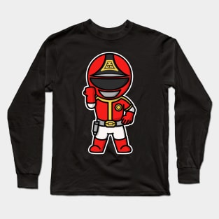 DynaRed Super Sentai Chibi Style Kawaii Long Sleeve T-Shirt